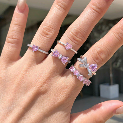 Pink Bow Ring Collection