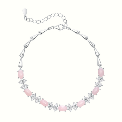 Natural Pink Opal Bow Bracelet