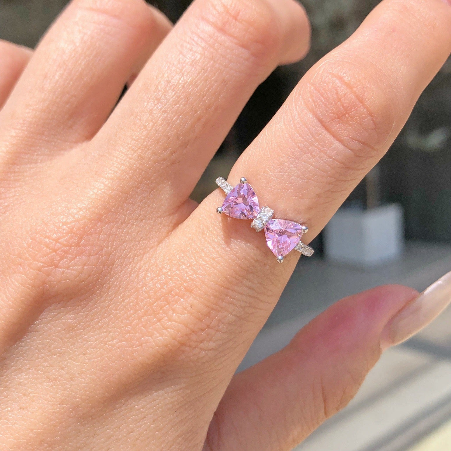 Pink Bow Ring Collection