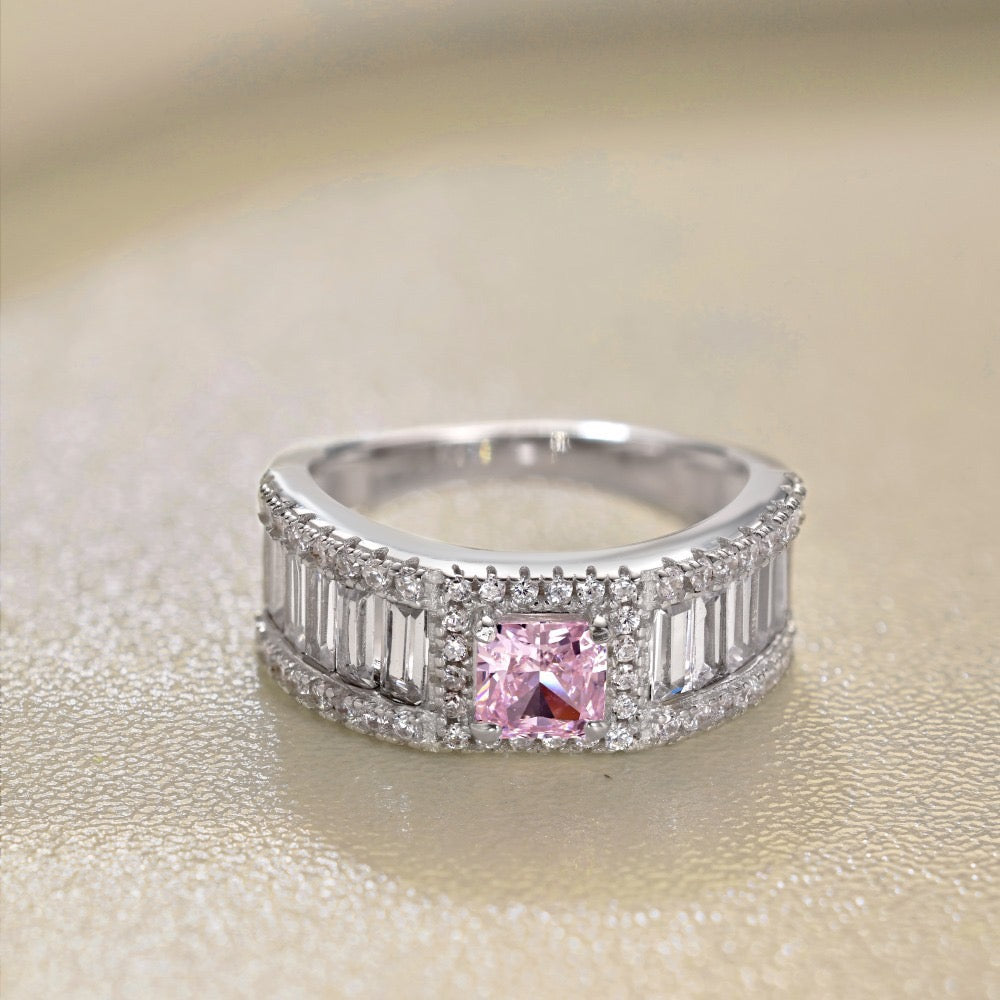 Pink Silver Ring Collection