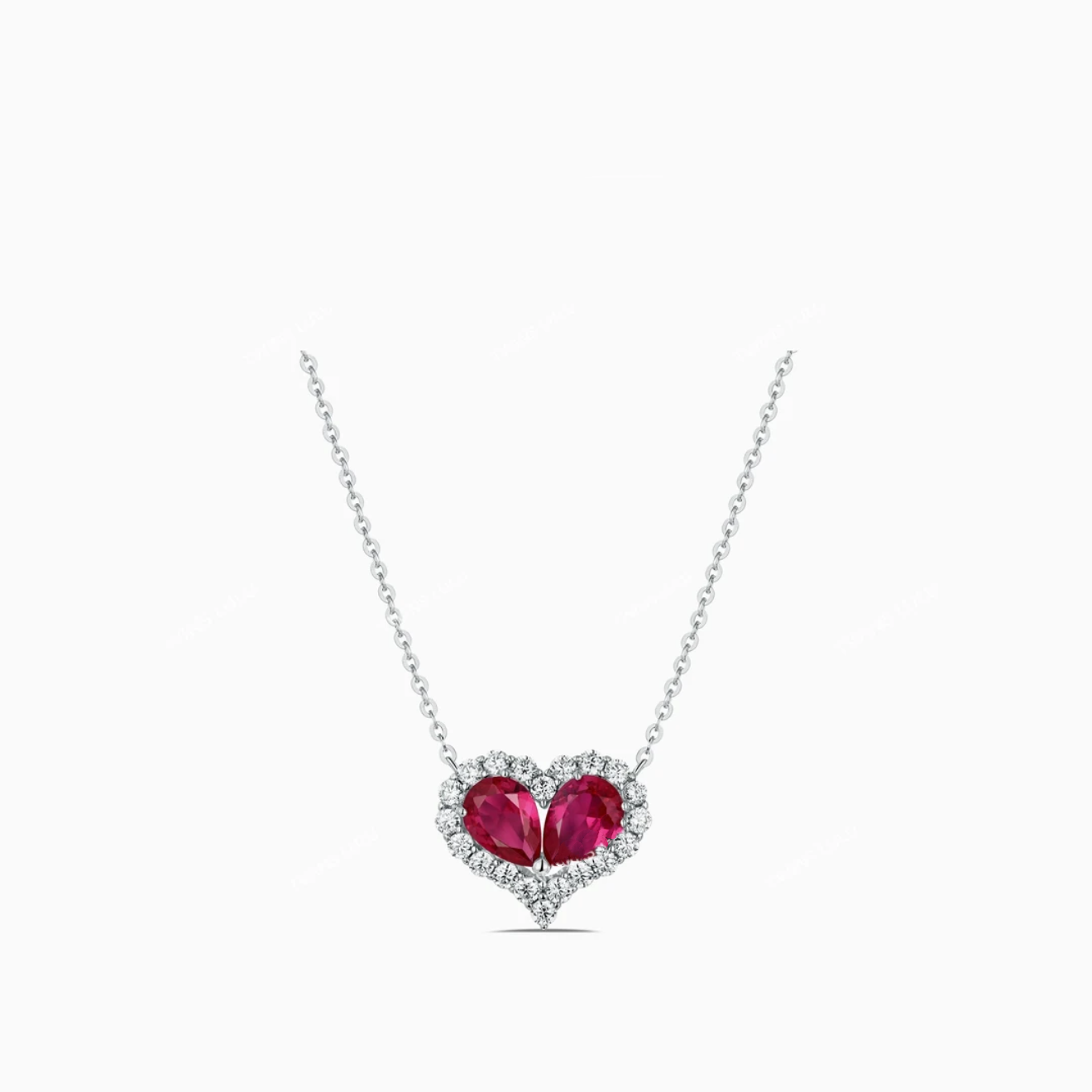 Ruby heart necklace