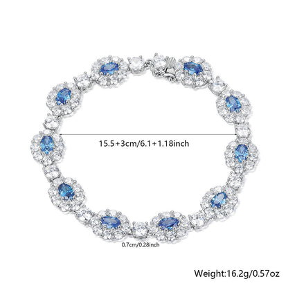 Ice Blue Flower Bracelet