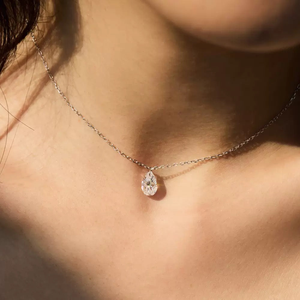 Oval Diamond Necklace