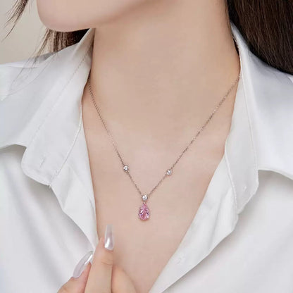 Oval Diamond Love Necklace