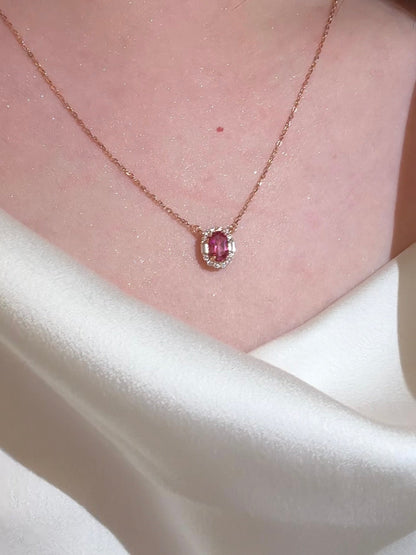 Pink Sapphire Necklace