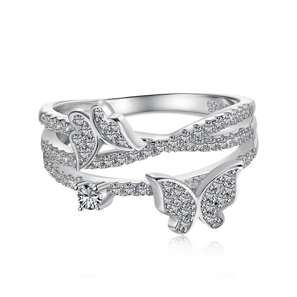 Butterfly Silver Ring Collection