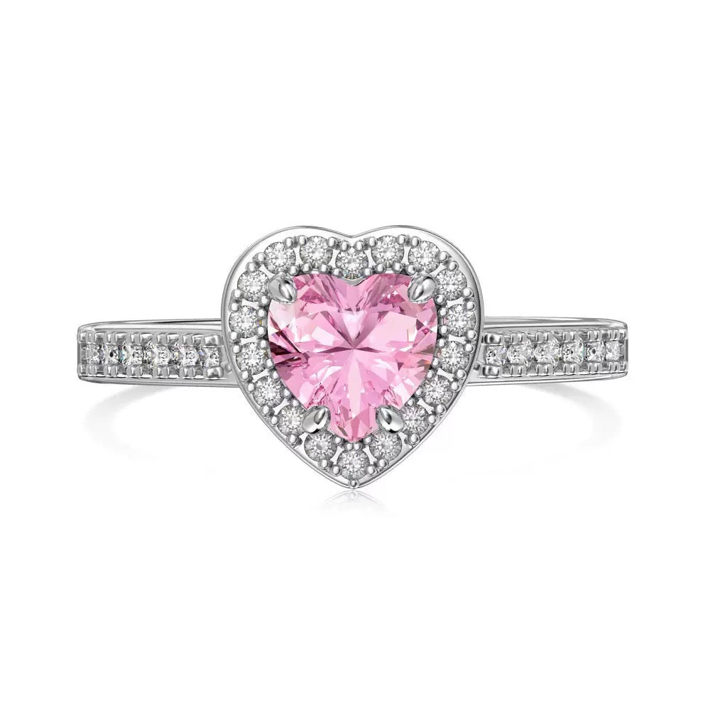 Pink Silver Ring Collection