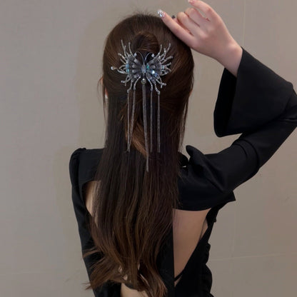 Dark Butterfly Tassel hairpin